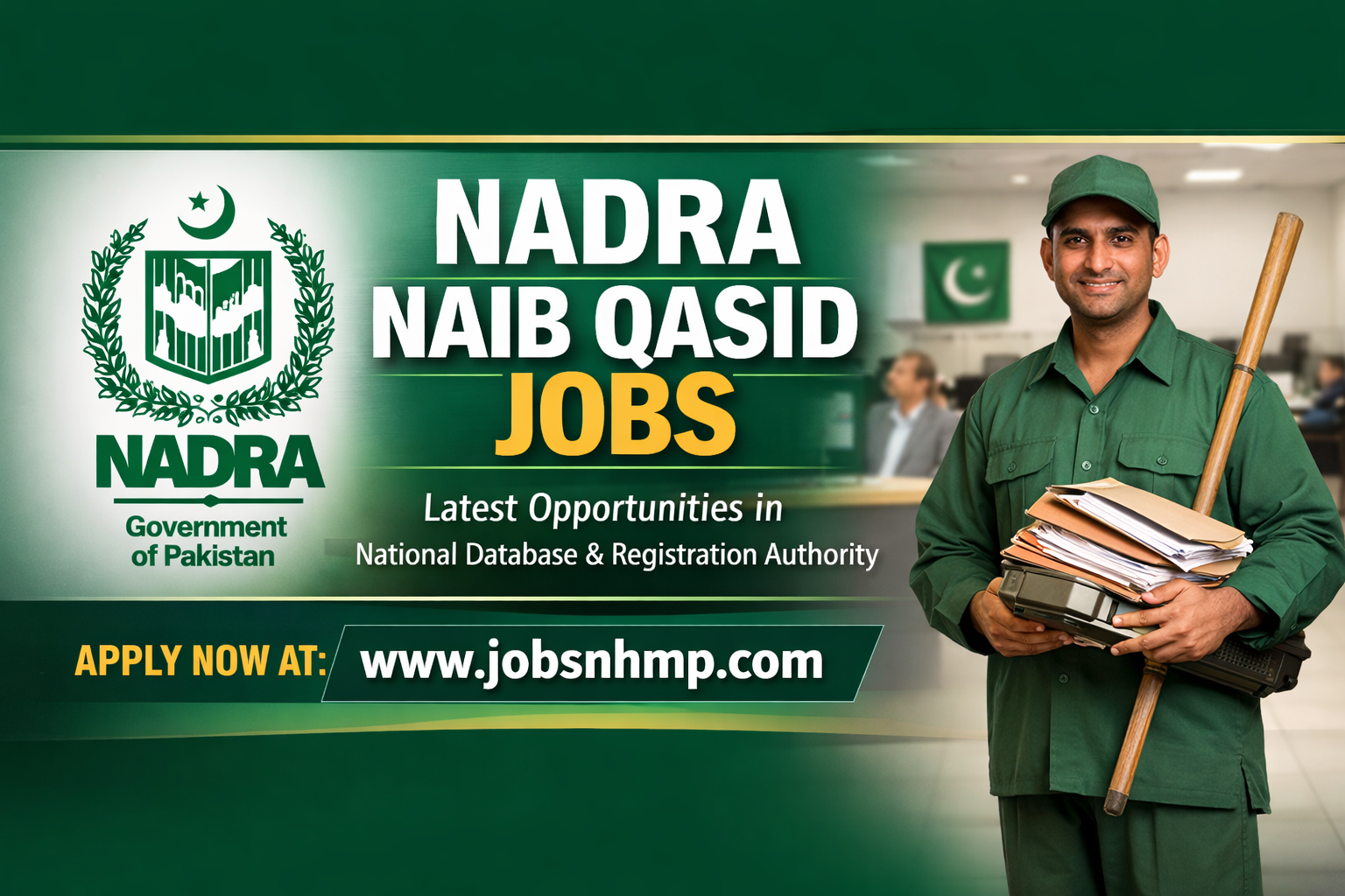 NADRA Naib Qasid Jobs 2026 – Apply Online for Latest Vacancies
